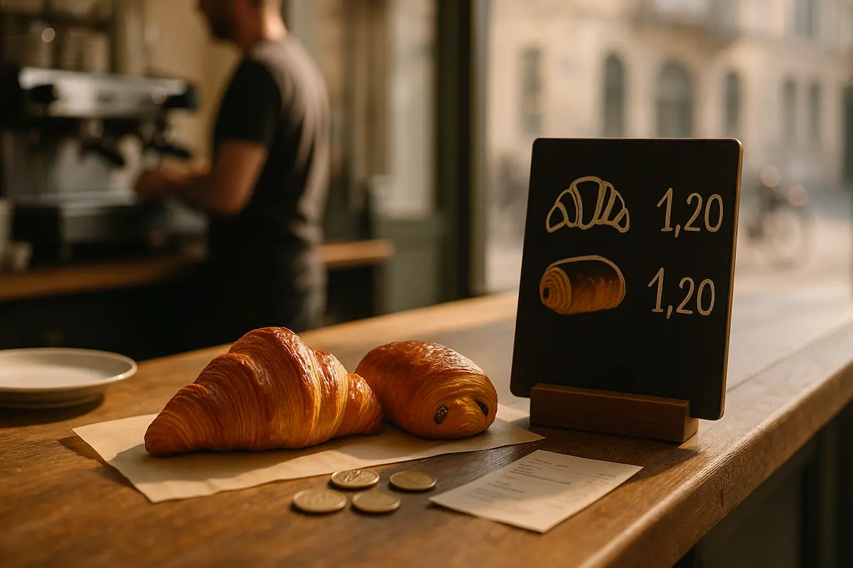 prix du croissant et prix du pain au chocolat