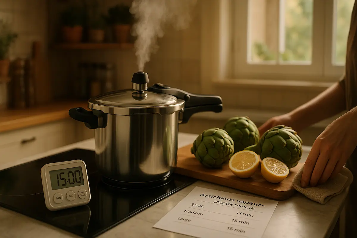 Temps de cuisson pour artichauts à la cocotte minute