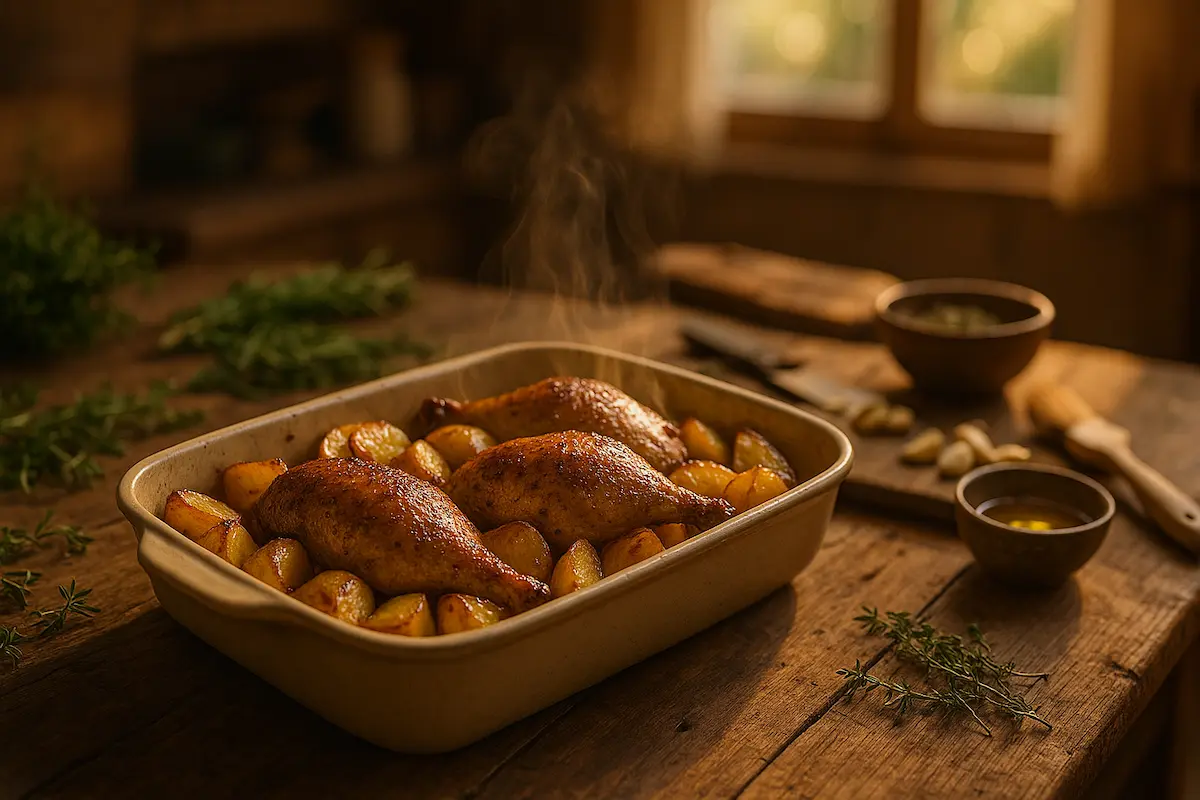 recette cuisse de pintade au four et pomme de terre