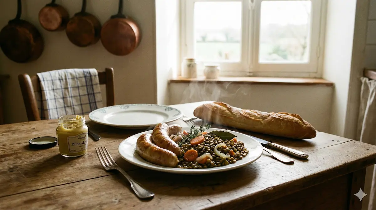 saucisse lentille grand-mère