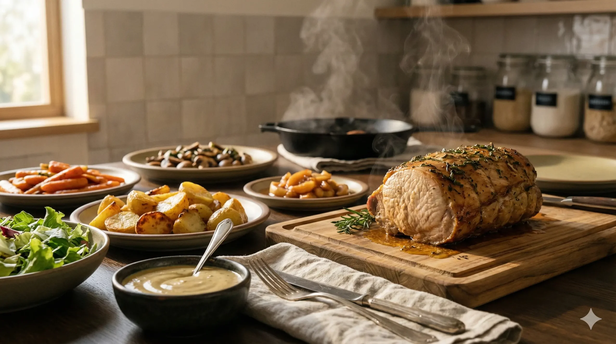 accompagnement roti de porc