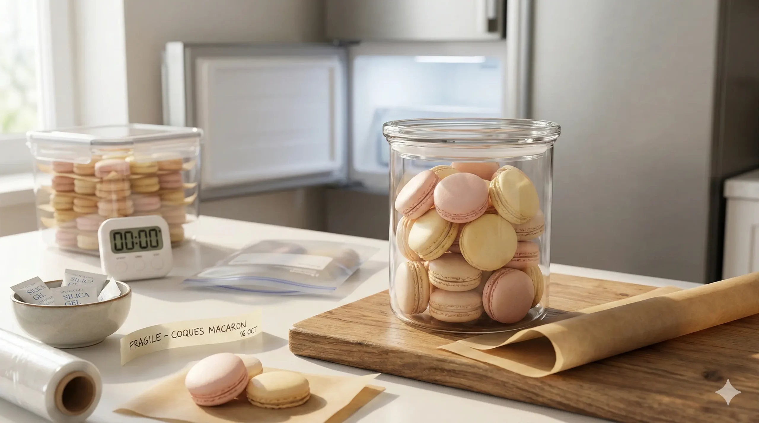 conservation coque macaron vide