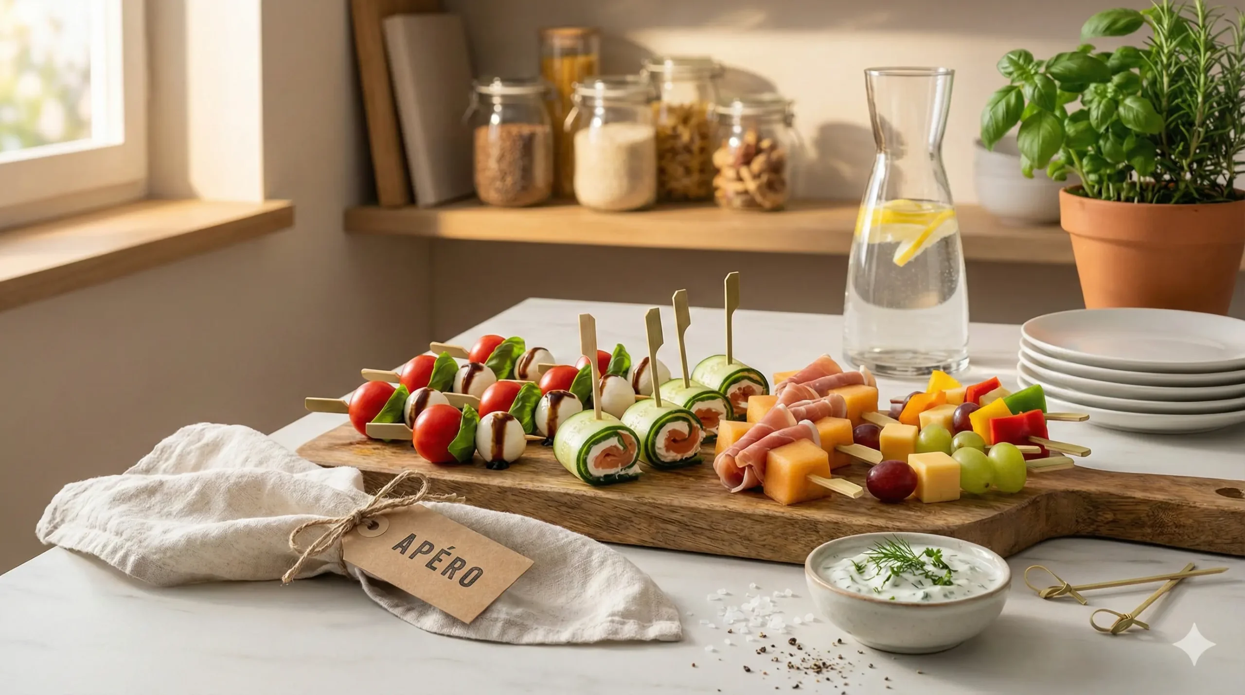 mini brochettes apéritives sans cuisson