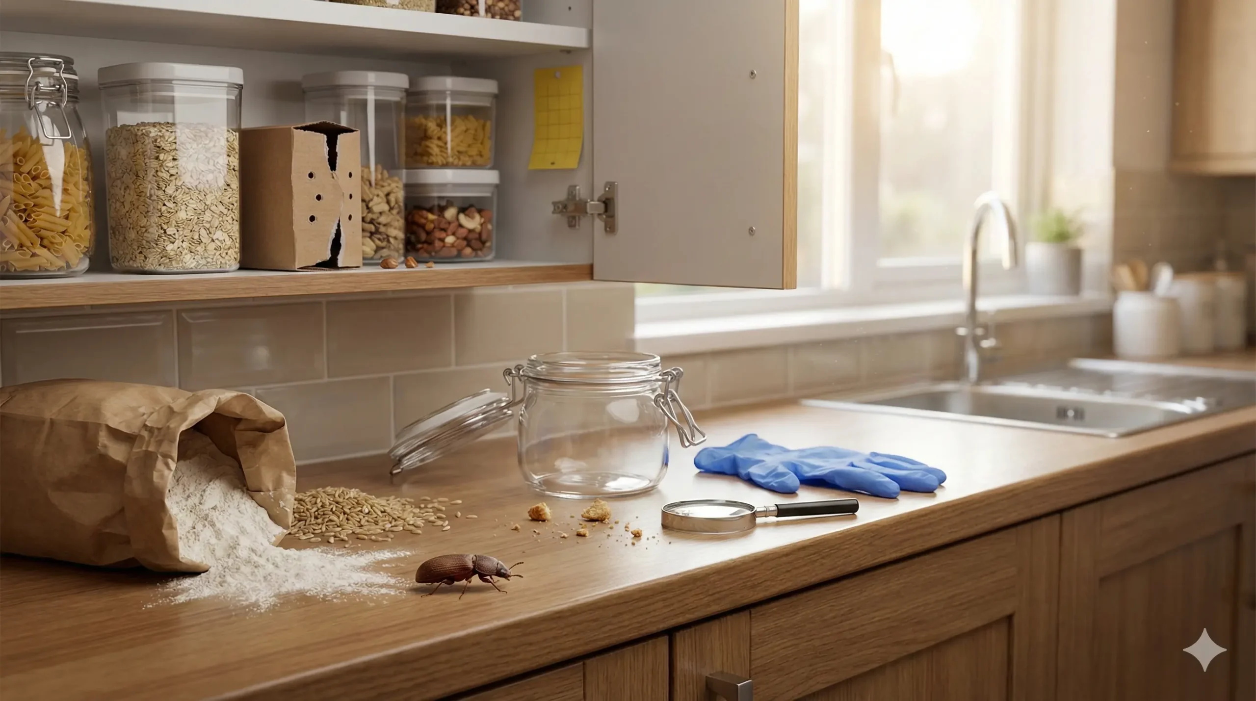 petit insecte marron cuisine