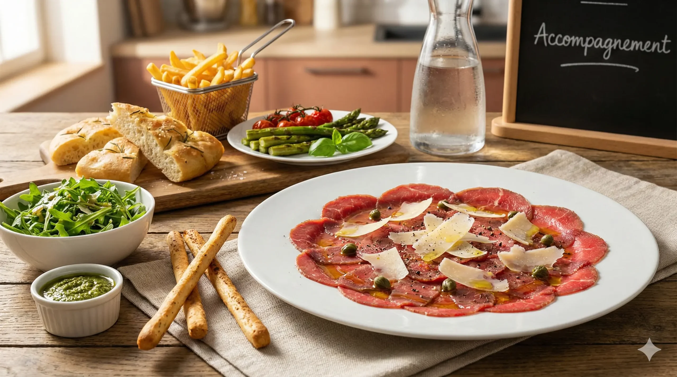 accompagnement carpaccio de boeuf