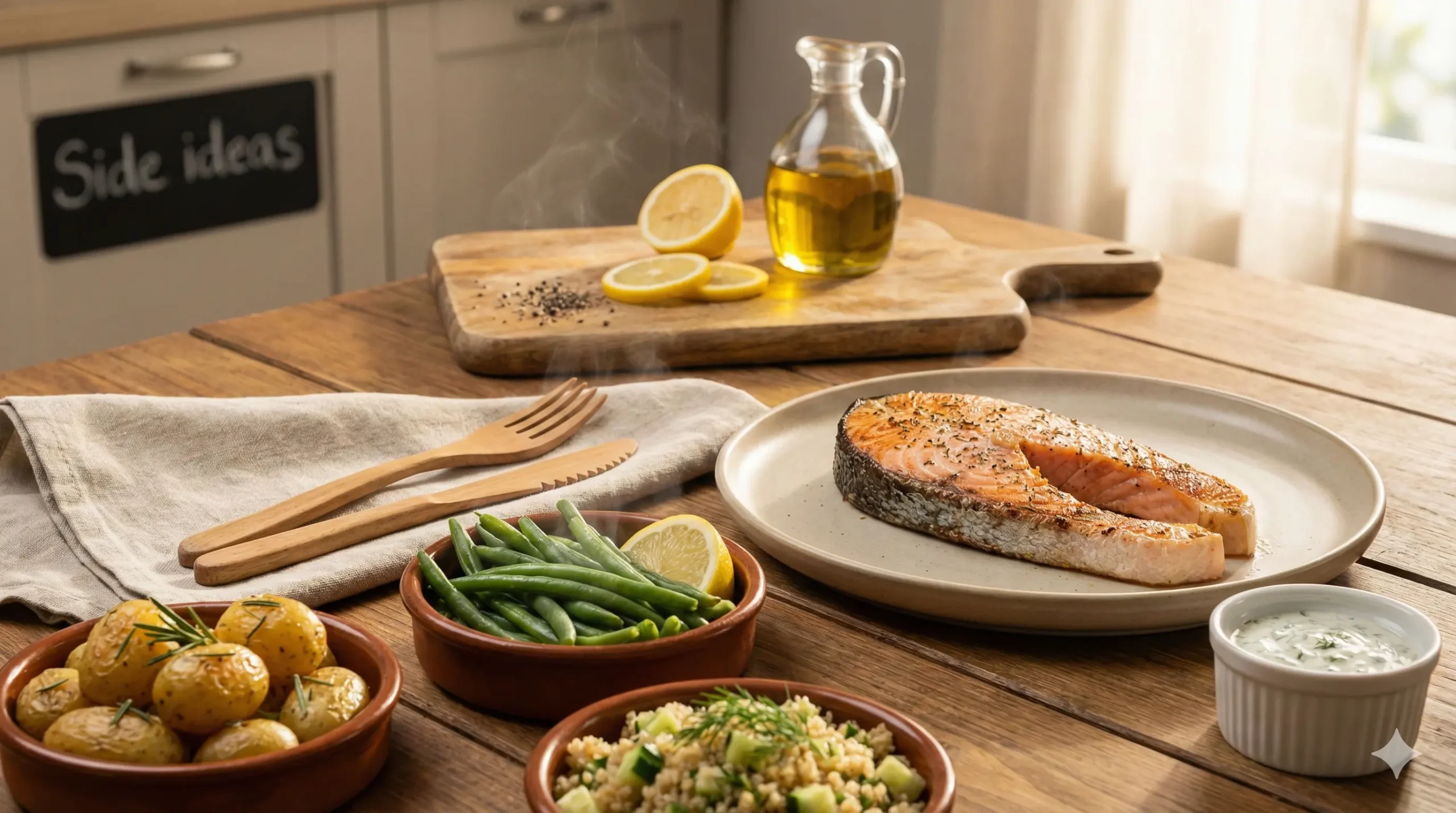 accompagnement pavé de saumon