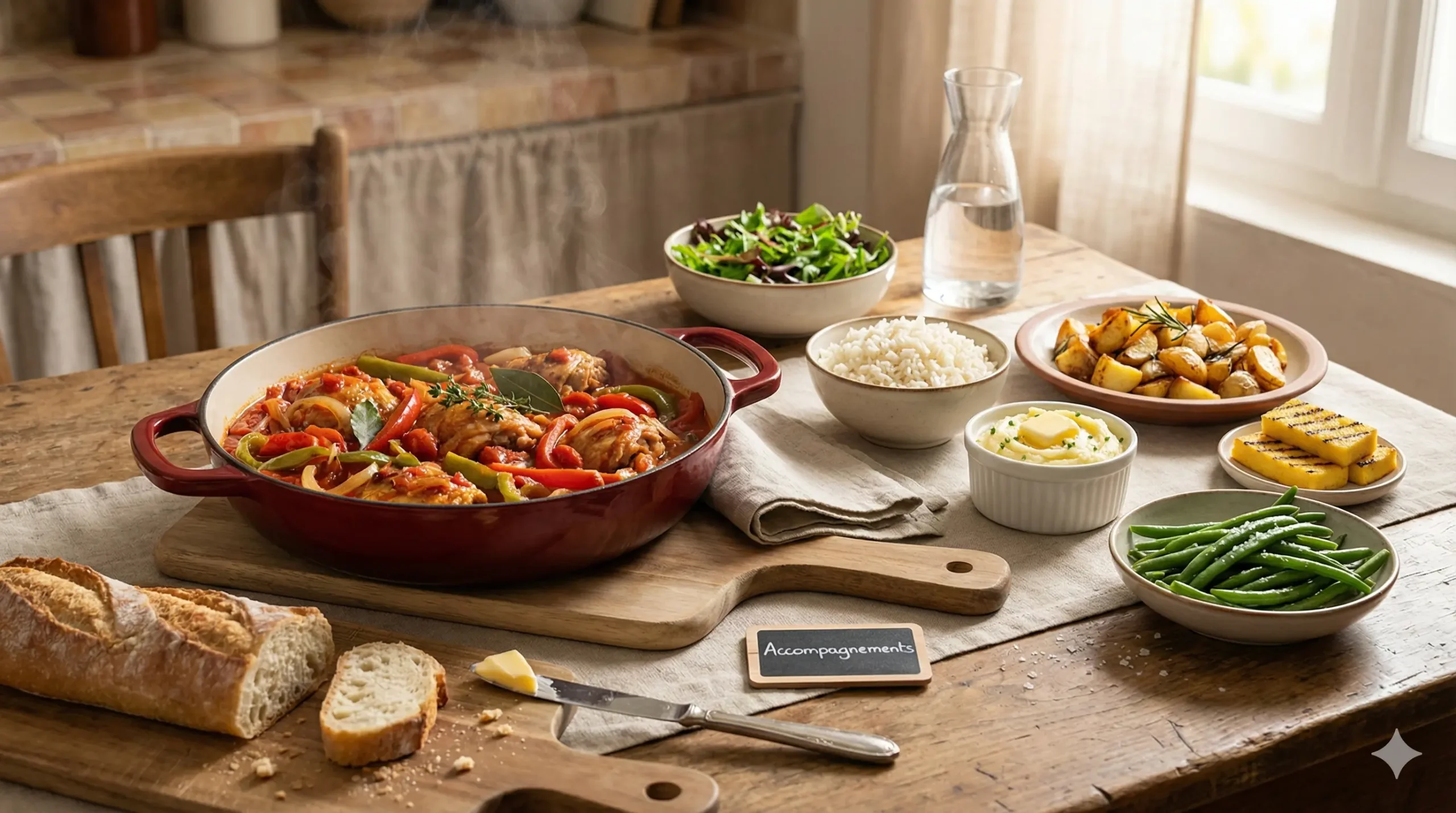 accompagnement poulet basquaise