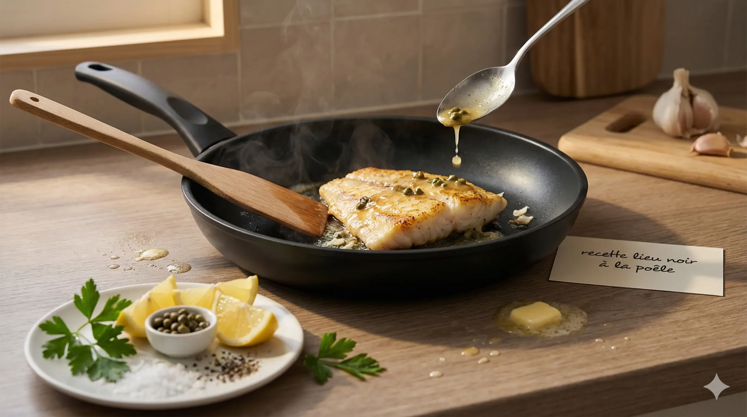 recette lieu noir à la poêle